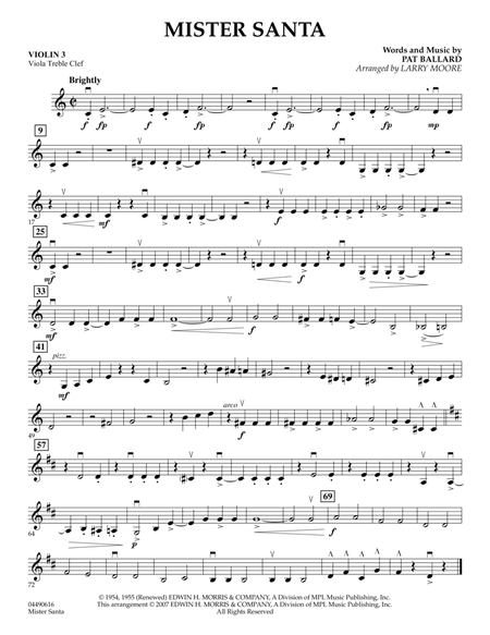 Mister Santa - Violin 3 (Viola Treble Clef)