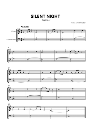 Book cover for Silent Night (Beginner) (for Flute and Cello)