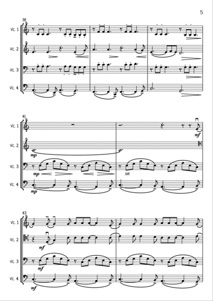 Hallelujah Hallelujah String Quartet scores gallery preview page 5