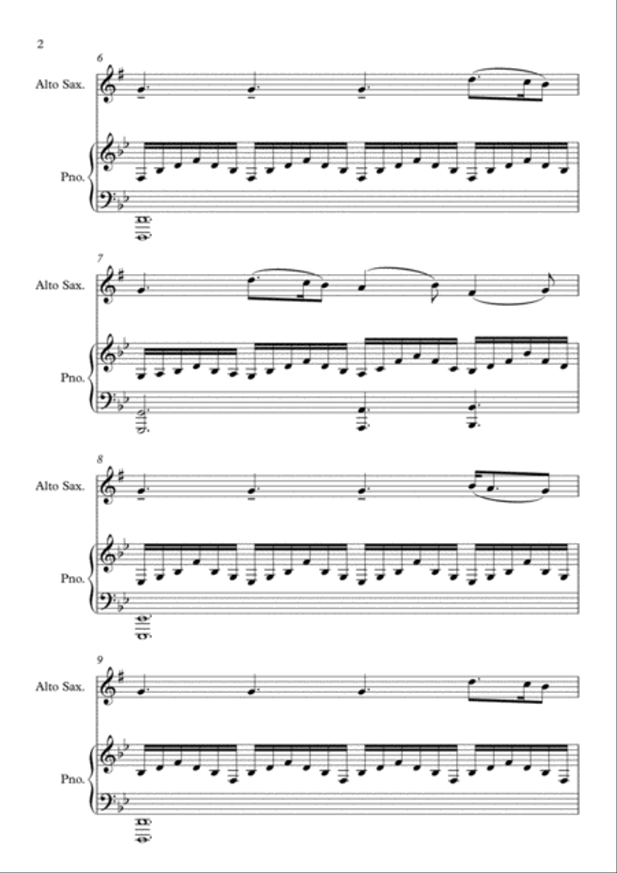 A Thousand Years Alto Saxophone scores gallery preview page 2