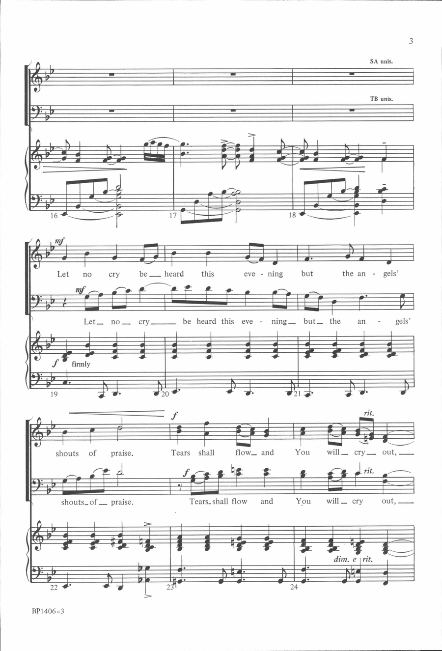 Cradle Hymn 4-Part scores gallery preview page 3