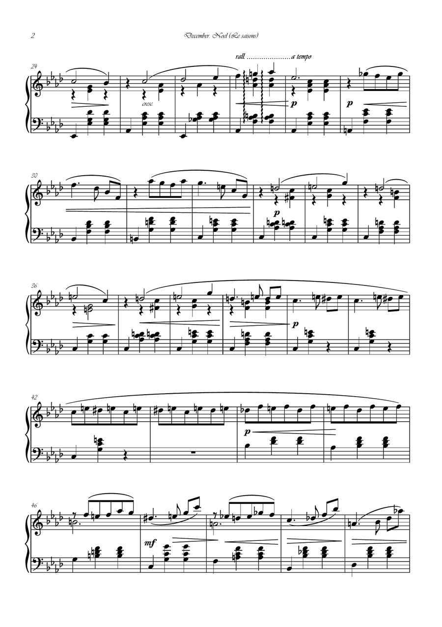 The season: December. Piano Walzer Piano Method scores gallery preview page 2