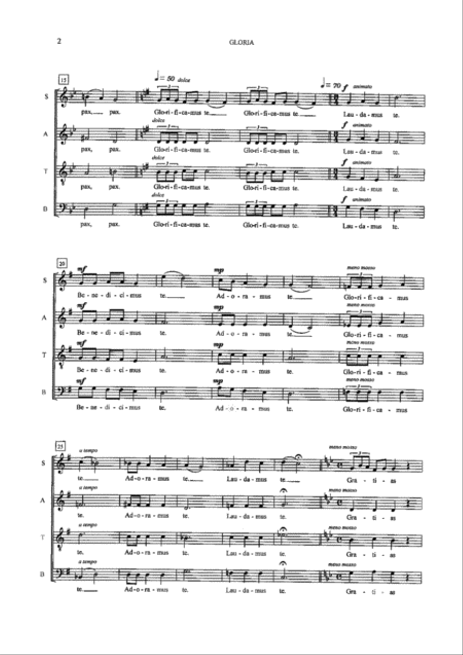 Gloria SG/SL 4-Part scores gallery preview page 2