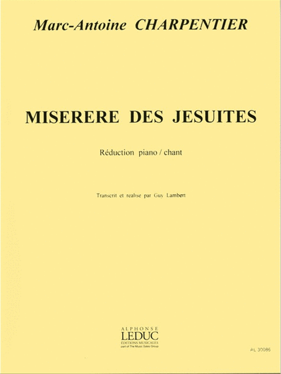 Miserere De Jesuites Vocal Score