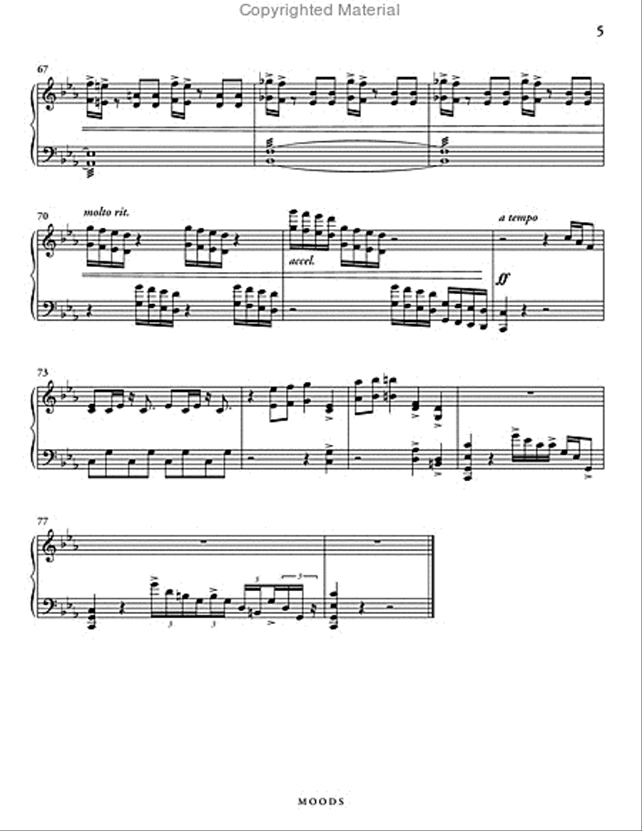 Moods for Solo Marimba Percussion Ensemble scores gallery preview page 6