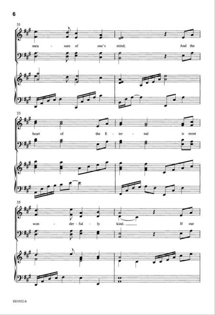 There's a Wideness in God's Mercy 4-Part scores gallery preview page 6