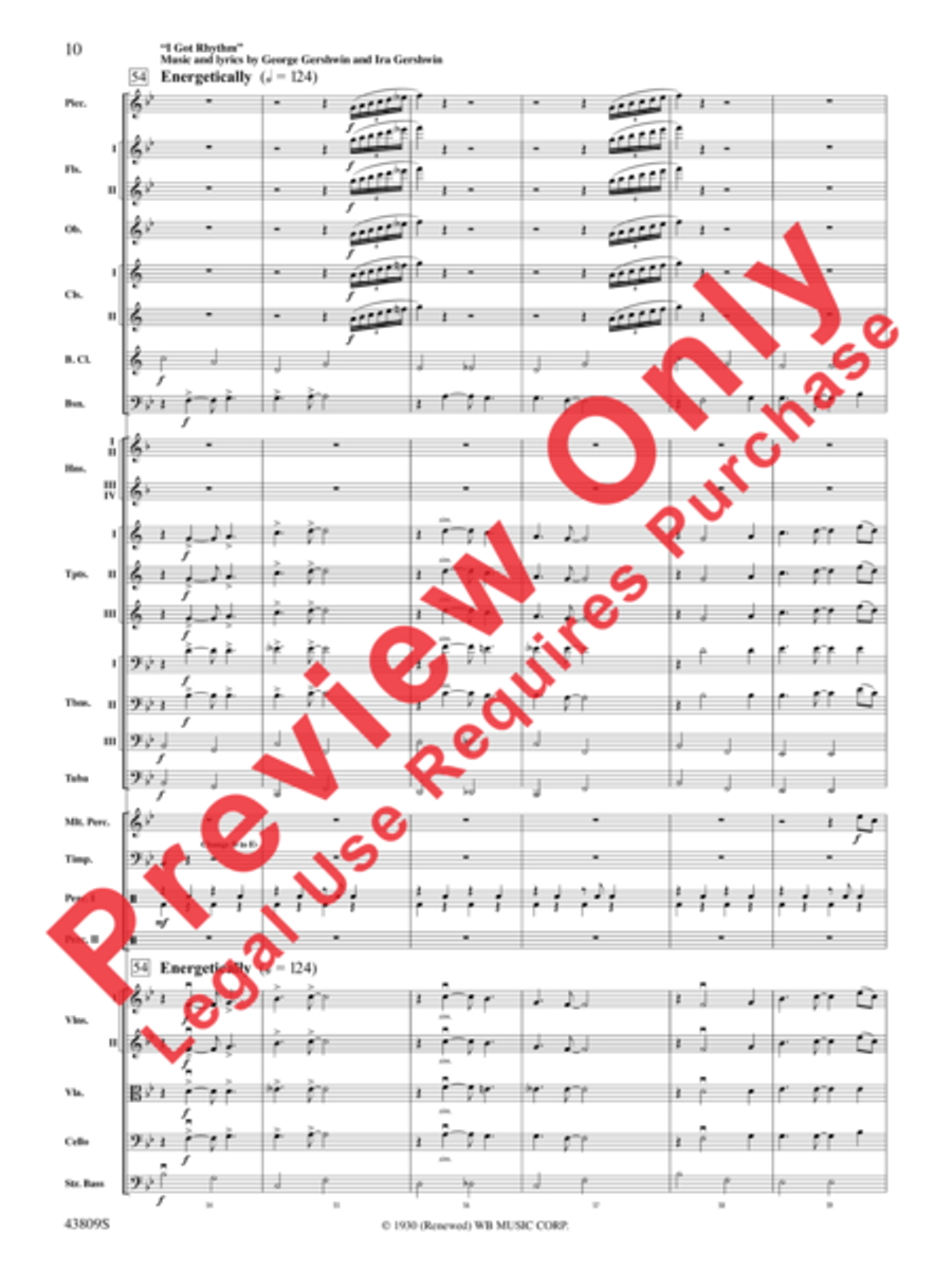 Gershwin by George! Full Orchestra scores gallery preview page 11