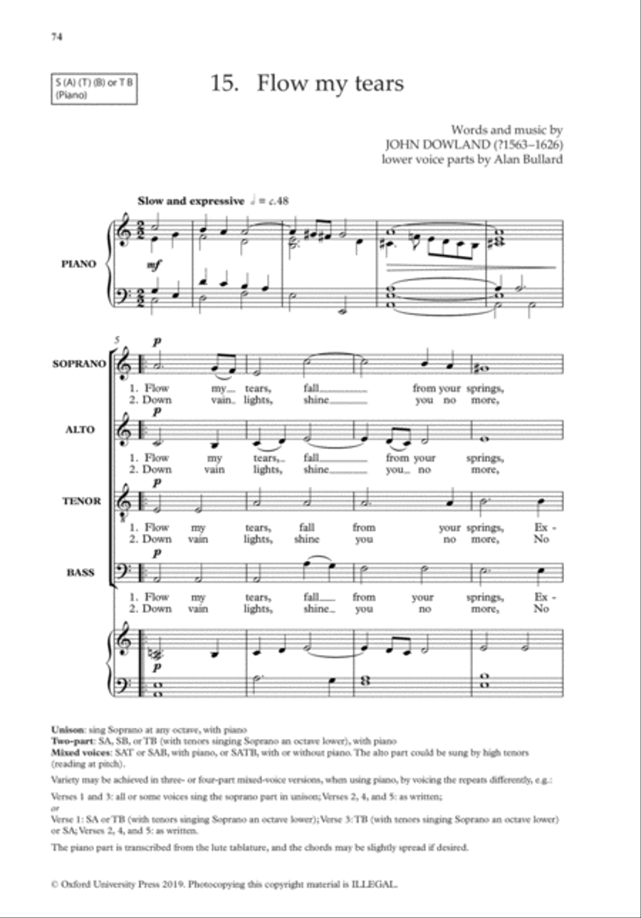 The Oxford Book of Flexible Choral Songs Unison Choir scores gallery preview page 11