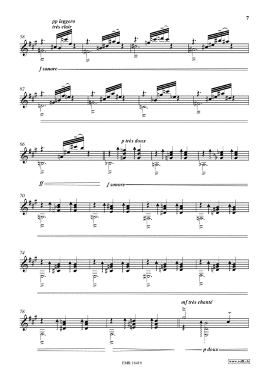Reverie Classical Guitar scores gallery preview page 7