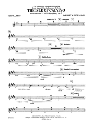 The Isle of Calypso (from The Odyssey (Symphony No. 2)): 3rd B-flat Clarinet
