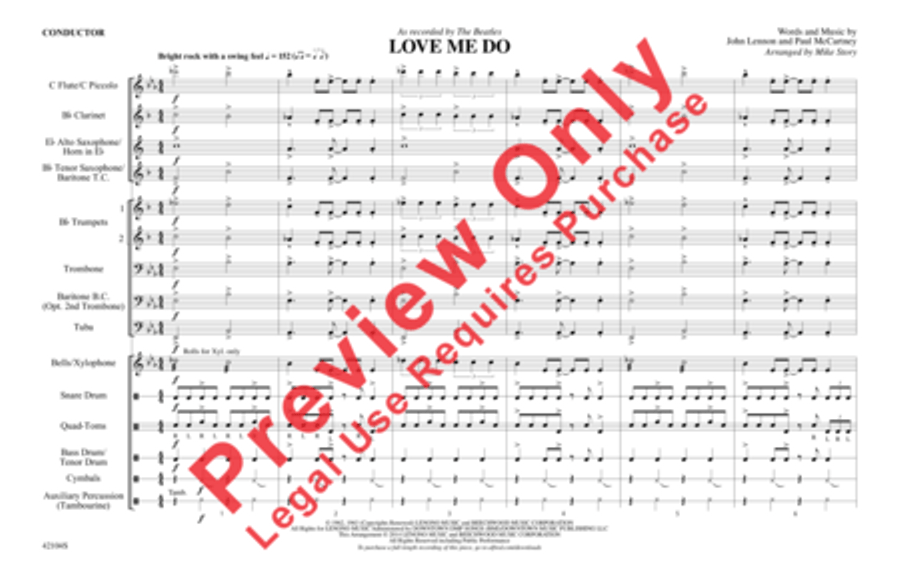 Love Me Do Marching Band scores gallery preview page 2