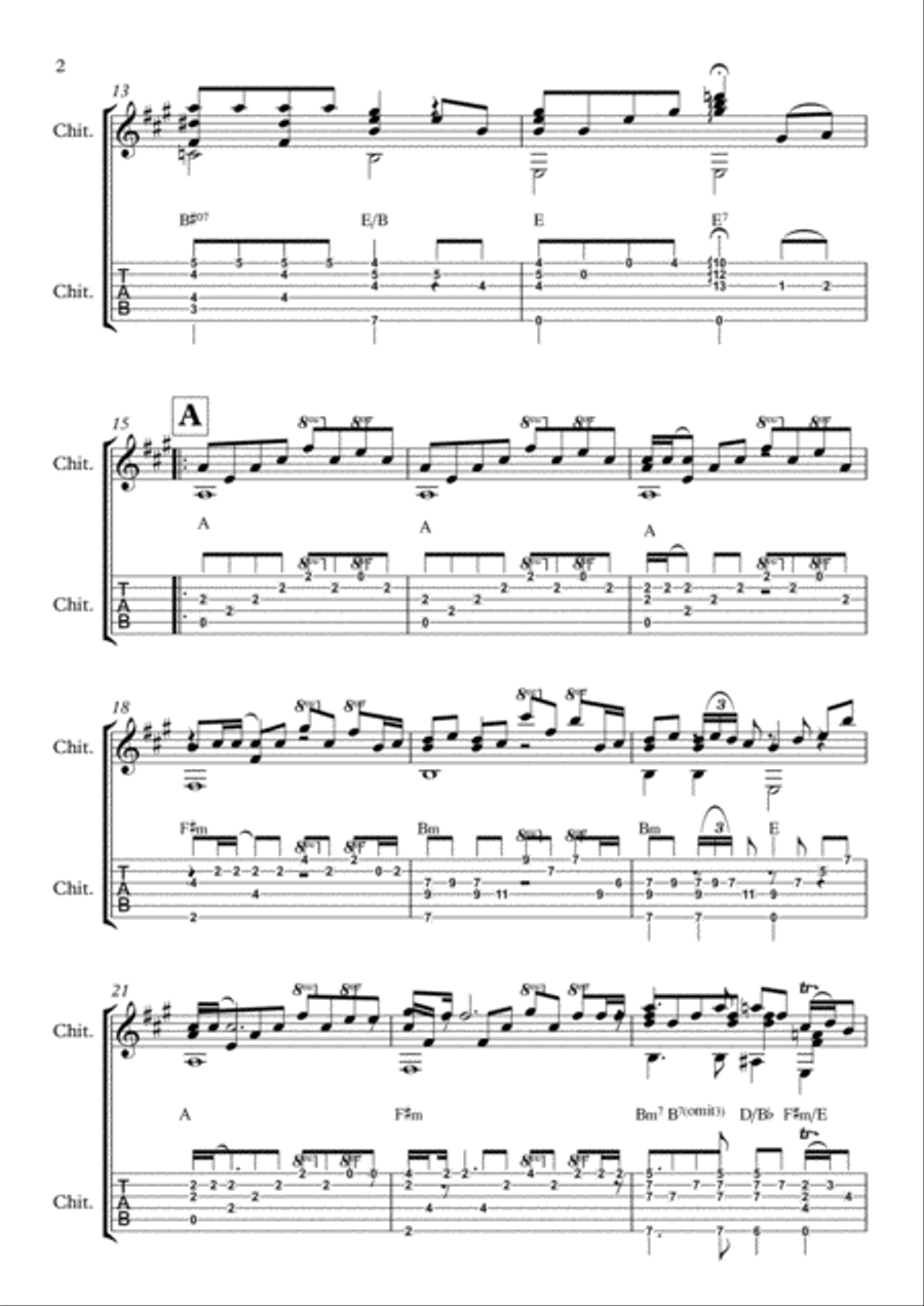 Bohemian Rhapsody Guitar Tablature scores gallery preview page 2