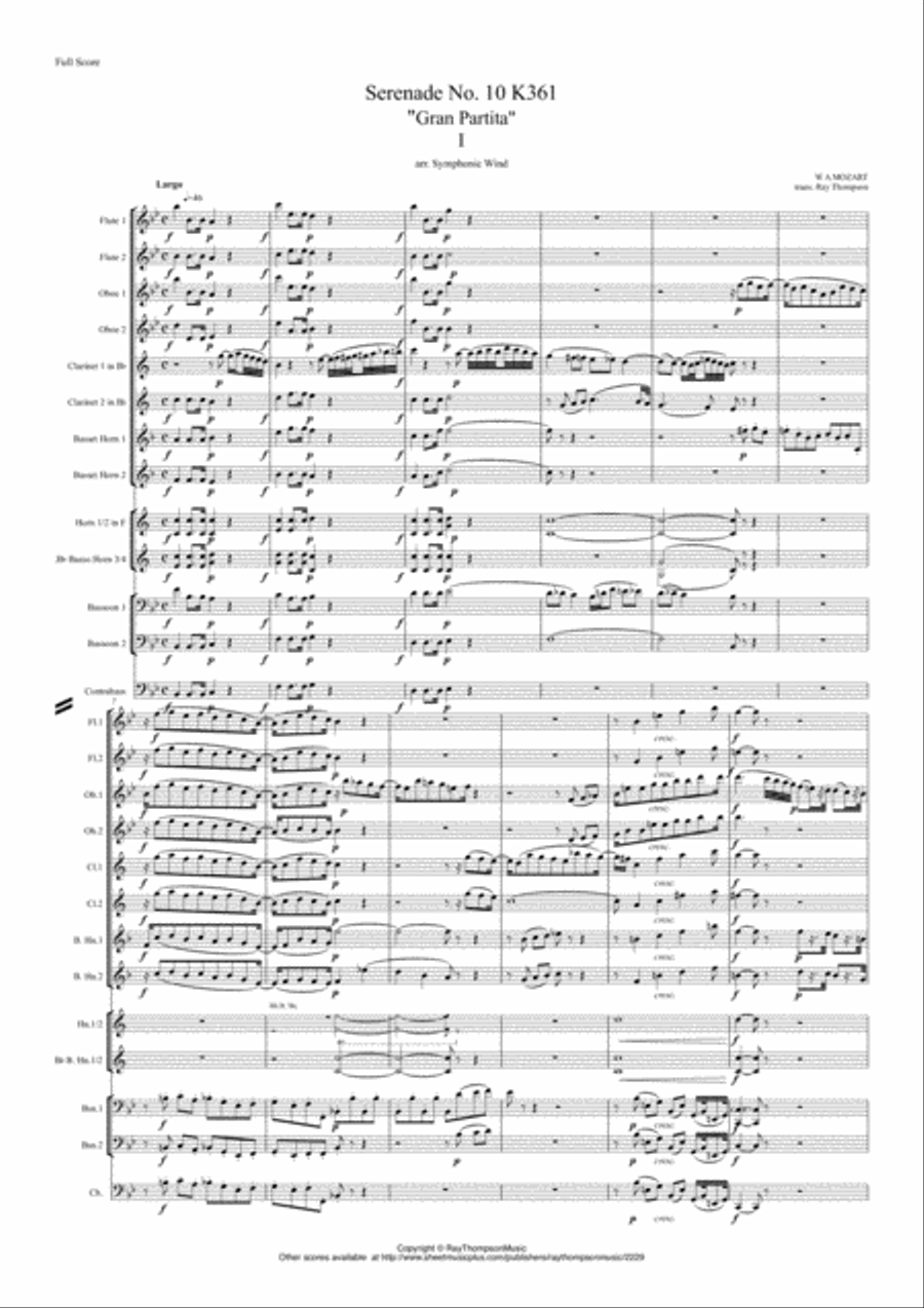 Mozart: Serenade No 10 in Bb 