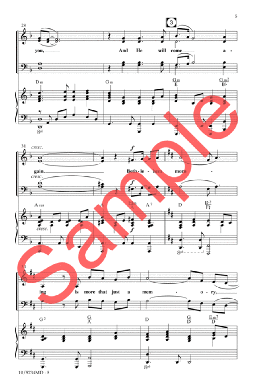 Bethlehem Morning Bethlehem Morning 4-Part scores gallery preview page 5