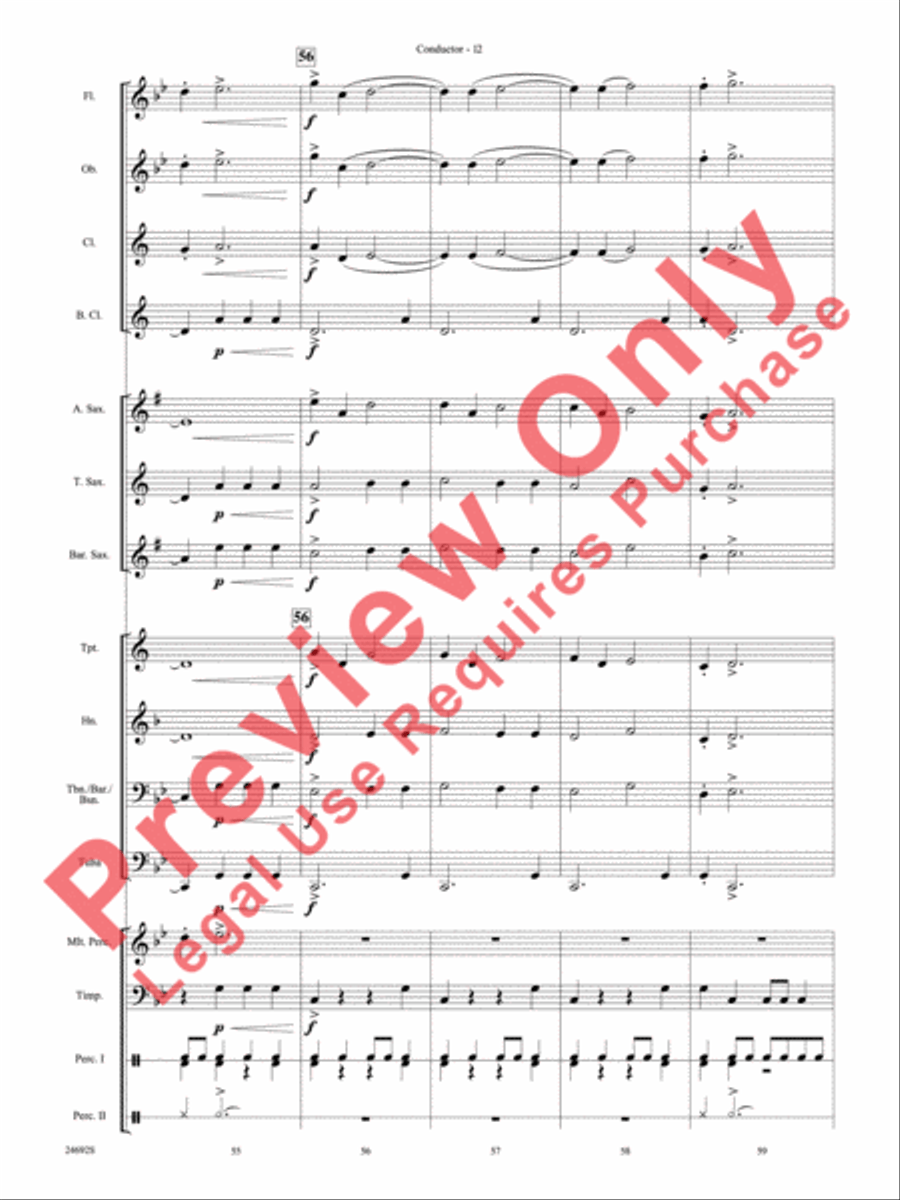 Fire Caves of Golgathon Concert Band scores gallery preview page 14