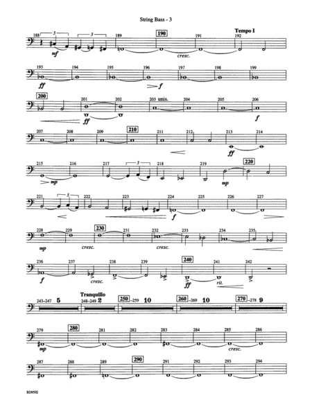Symphony No. 3 for Band: String Bass