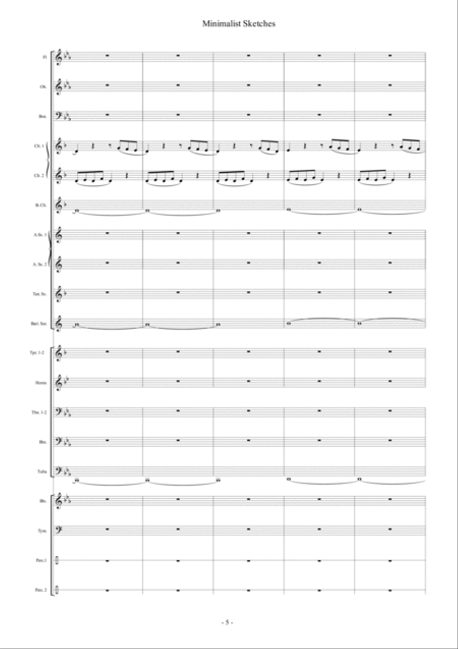 Minimalist Sketches Minimalist Sketches Concert Band scores gallery preview page 5