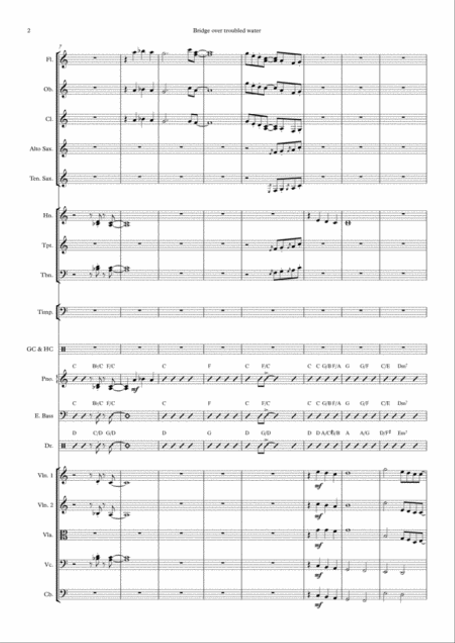 Bridge Over Troubled Water Large Ensemble scores gallery preview page 2