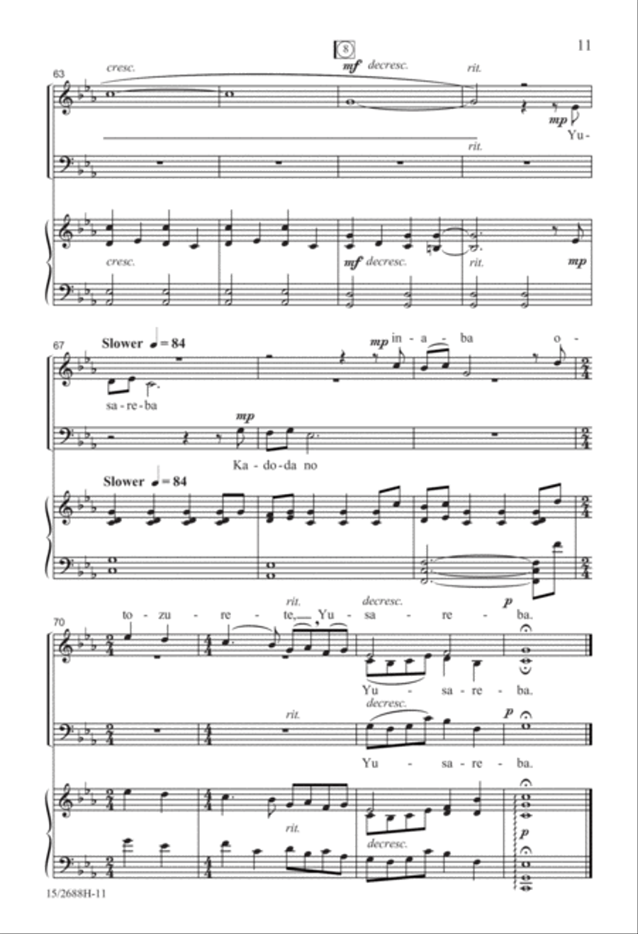 Autumn Night (Yusareba) 3-Part scores gallery preview page 12
