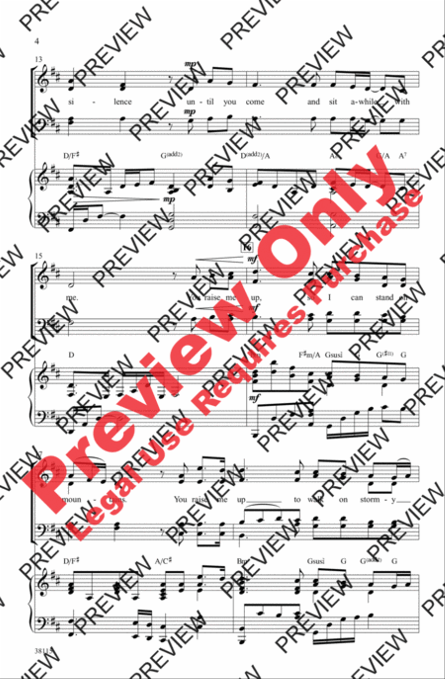 You Raise Me Up 4-Part scores gallery preview page 4