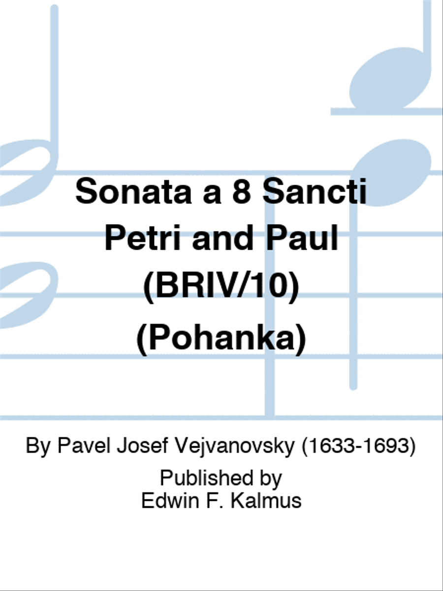 Sonata a 8 Sancti Petri and Paul (BRIV/10) (Pohanka) Set of Parts scores gallery preview page 1