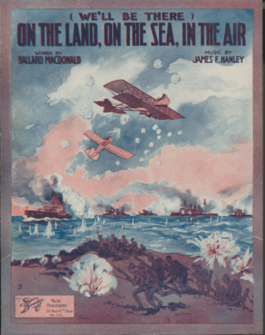 (We'll Be There) On the Land, On the Sea, In the Air Voice scores gallery preview page 1