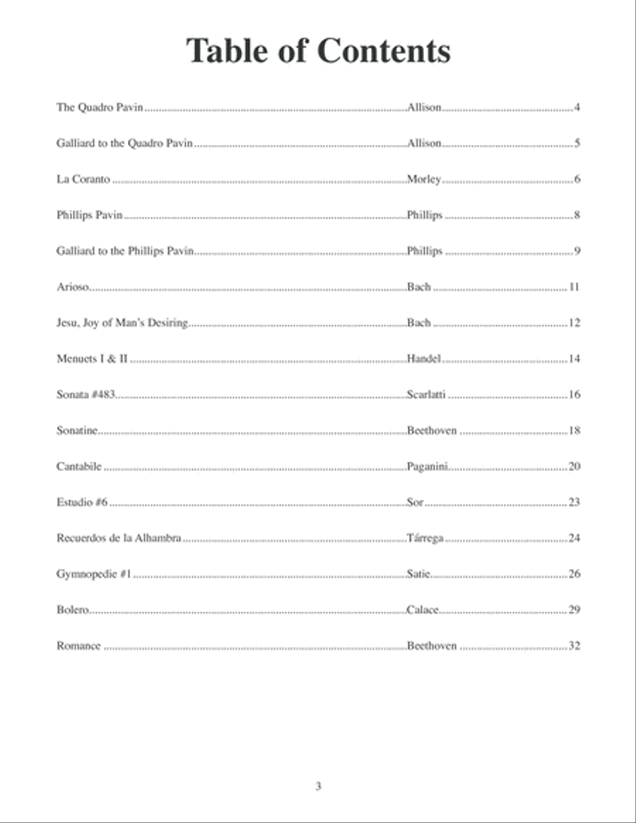 Cantabile Classical Guitar scores gallery preview page 3