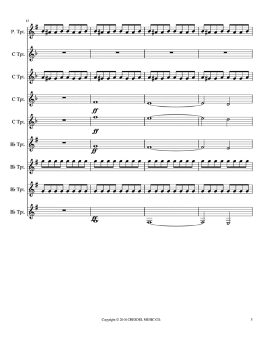 Night On Bald Mountain (mussorgsky) Brass Ensemble scores gallery preview page 5