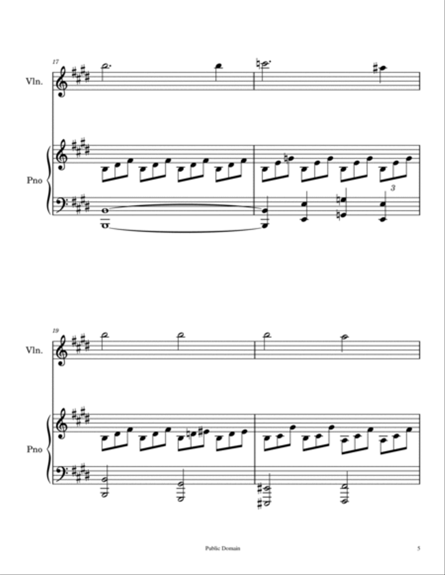 Moonlight Sonata - Violin and Piano - 1st movement Violin Solo scores gallery preview page 5