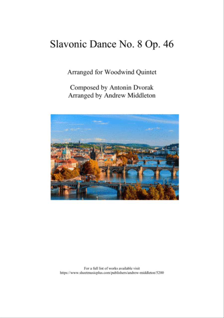 Slavonic Dance No. 8, Op. 46 arranged for Woodwind Quintet Woodwind Quintet scores gallery preview page 1