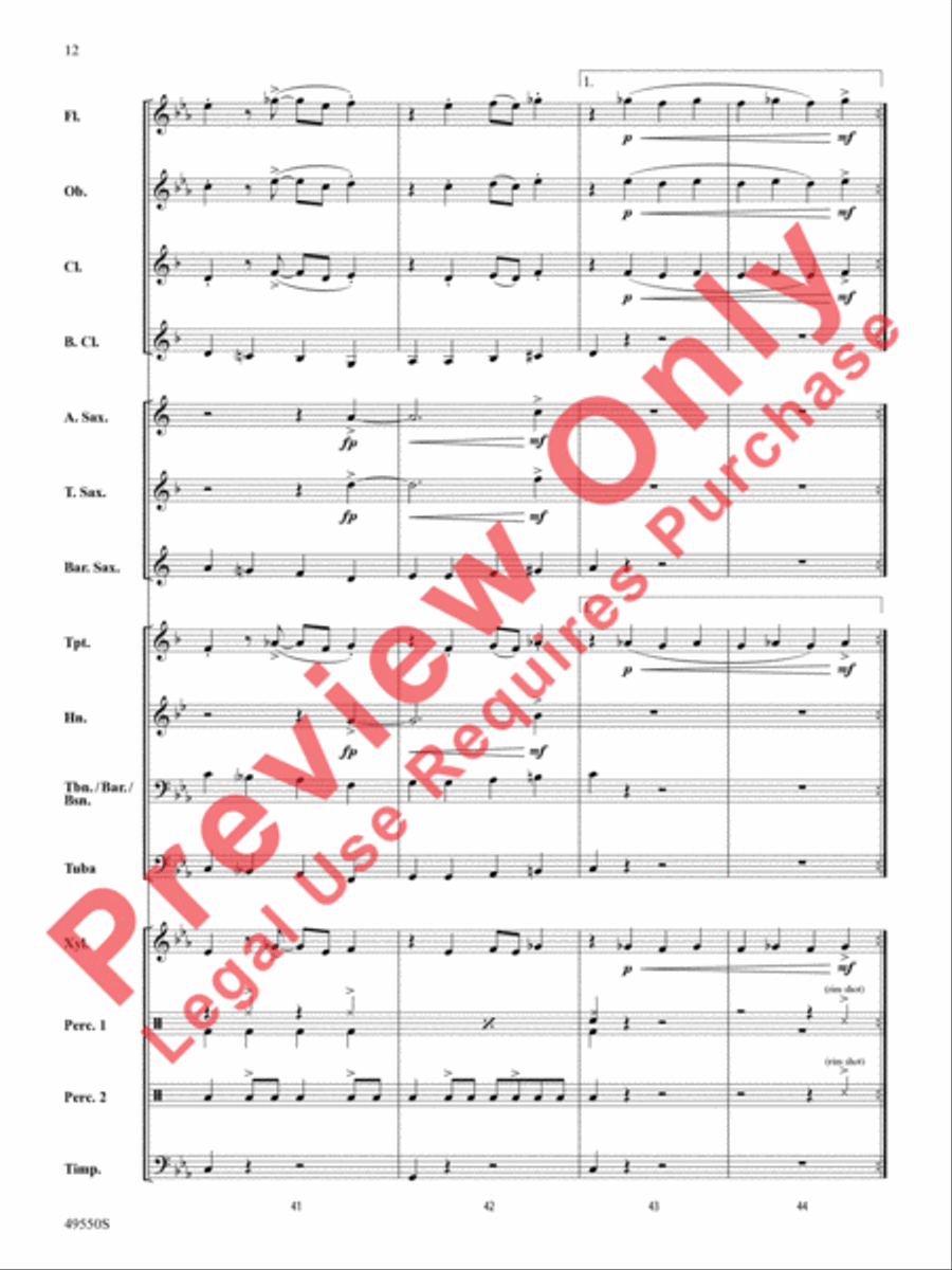 Cantina Band Cantina Band Concert Band scores gallery preview page 13