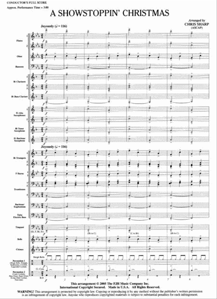 A Showstoppin' Christmas A Showstoppin' Christmas Concert Band scores gallery preview page 2