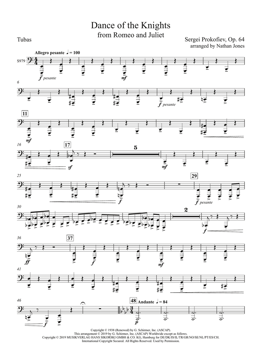 Dance of the Knights (from Romeo and Juliet) - Tuba