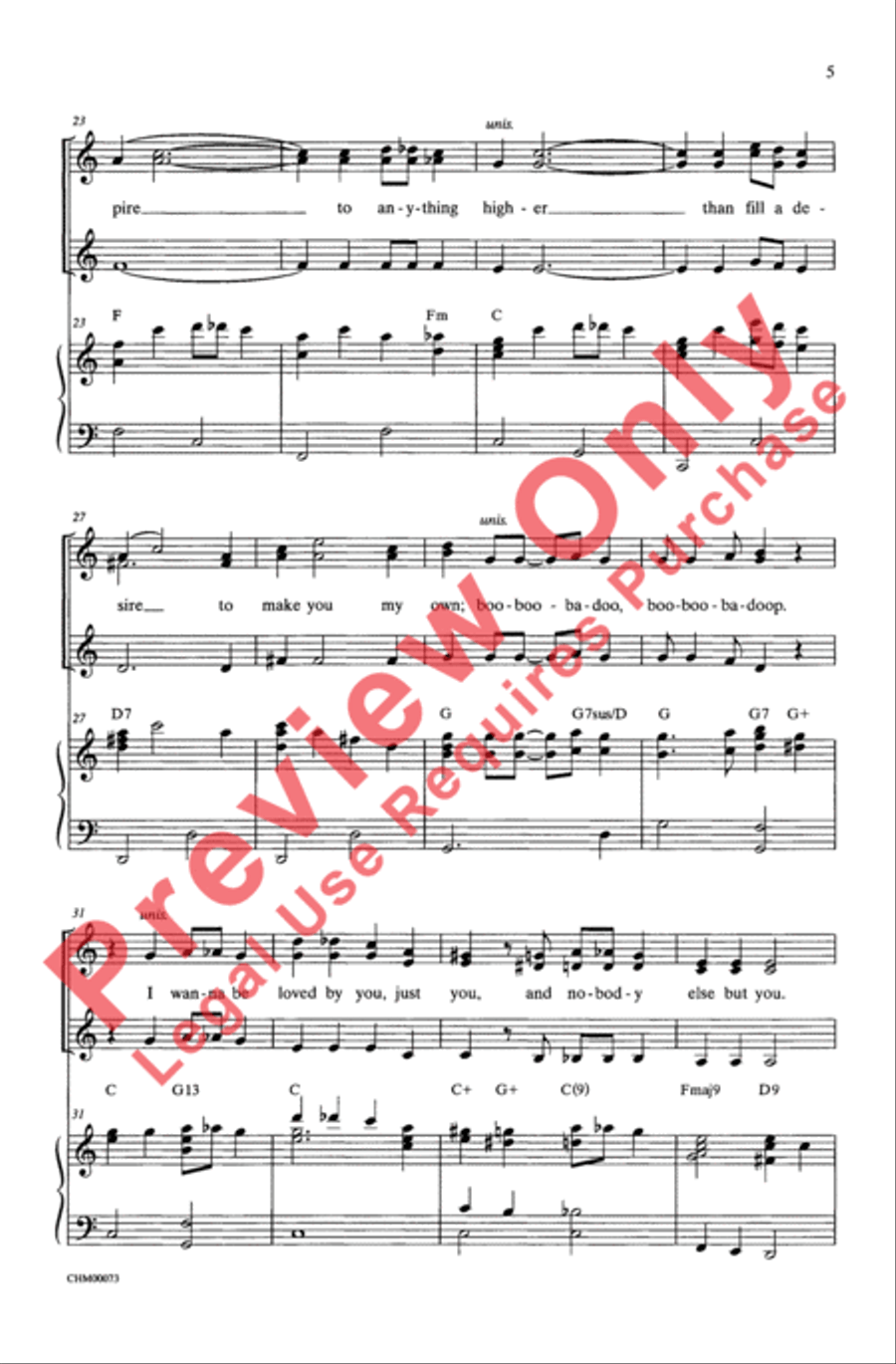 I Wanna Be Loved by You I Wanna Be Loved by You Women's Choir scores gallery preview page 4