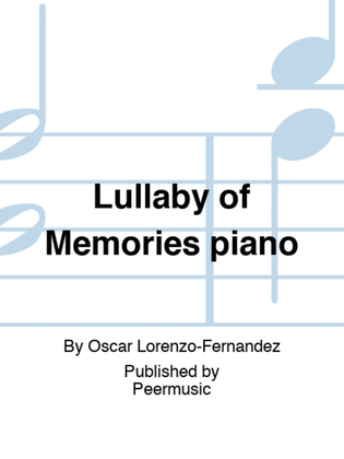 Lullaby of Memories piano