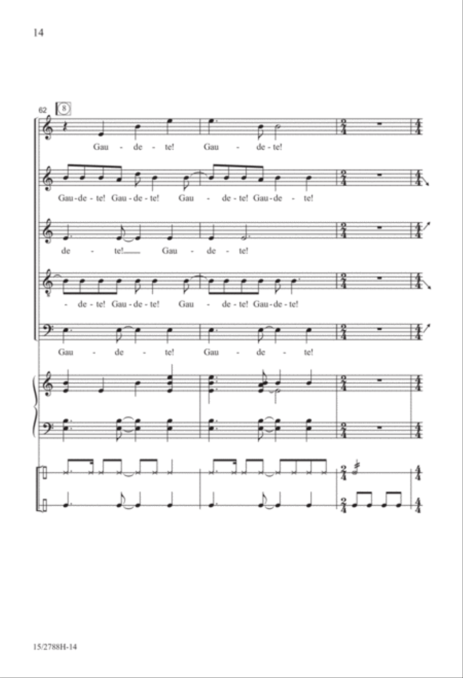 Gaudete! Gaudete! SSATB scores gallery preview page 15