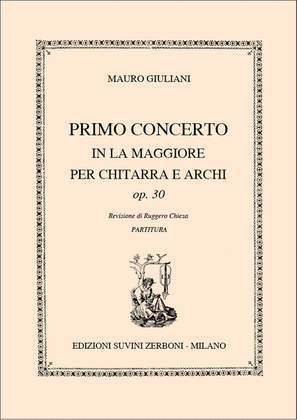 Book cover for Primo Concerto in La Maggiore Op. 30
