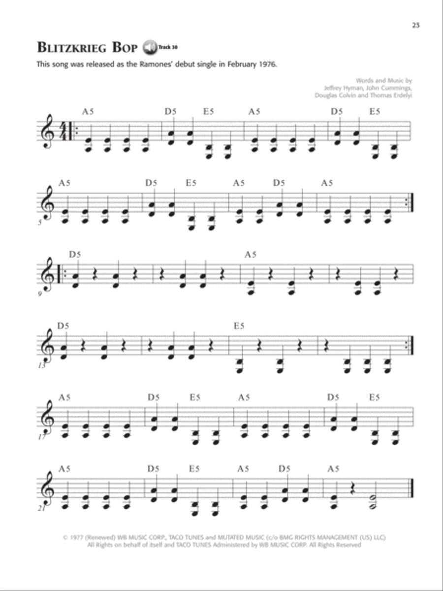 Alfred's Basic Guitar Rock Songs Method, Book 1 Easy Guitar scores gallery preview page 4