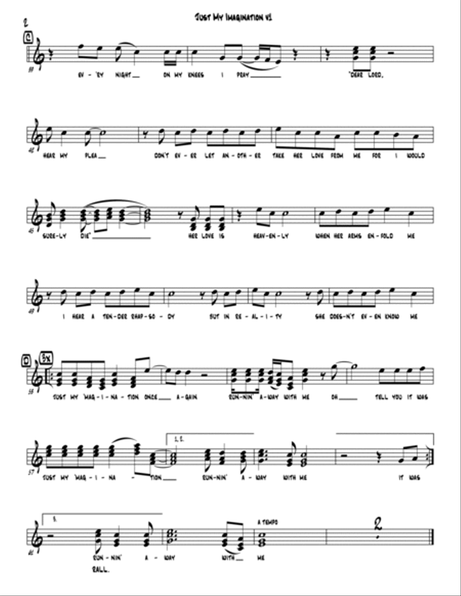 Just My Imagination (running Away With Me) Jazz Ensemble scores gallery preview page 4