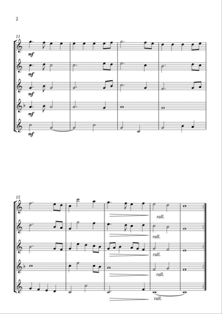 Joy to the World Joy to the World Woodwind Quintet scores gallery preview page 2