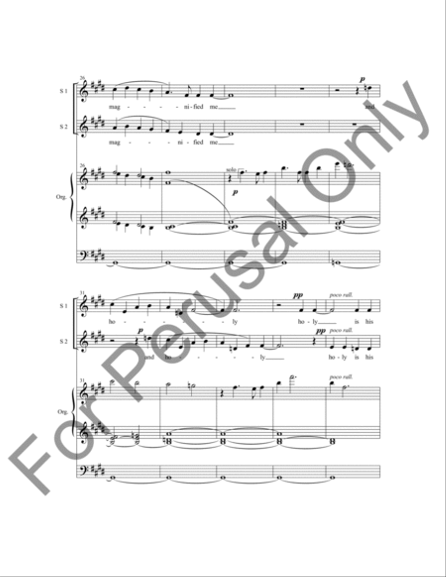 Magnificat and Nunc Dimittis in E SSA scores gallery preview page 4