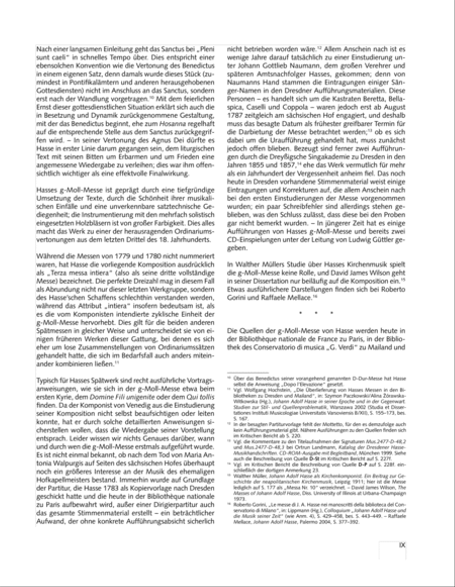 Missa in g. Hasse-Werkausgabe IV/3 4-Part scores gallery preview page 9