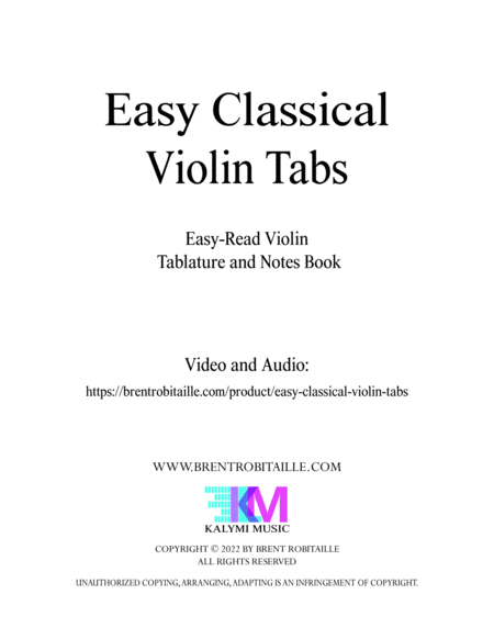Easy Classical Violin Tabs image number null