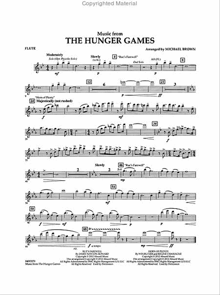 Music from The Hunger Games Concert Band scores gallery preview page 4