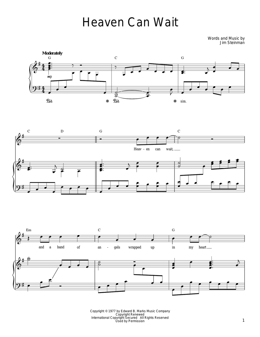 Heaven Can Wait Acoustic Guitar scores gallery preview page 1