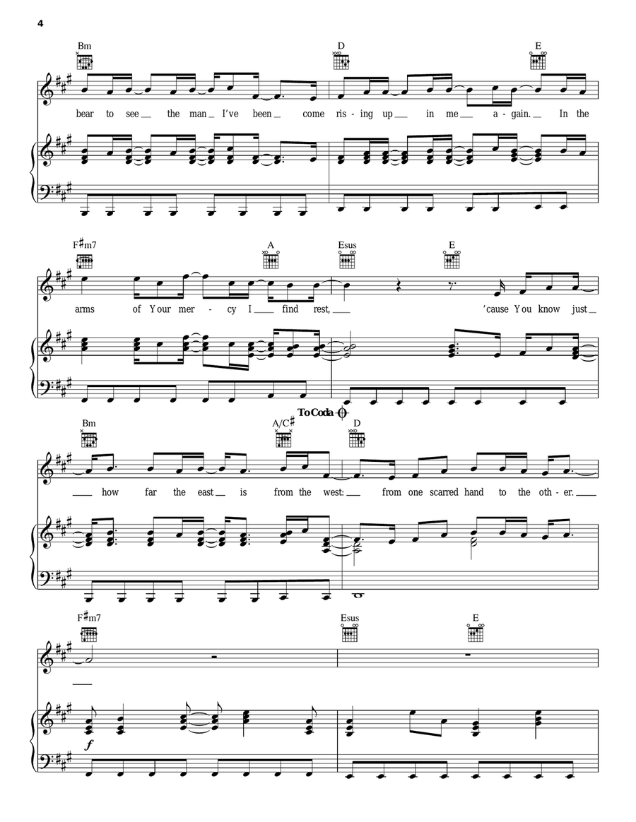 East To West East To West Piano, Vocal, Guitar scores gallery preview page 4