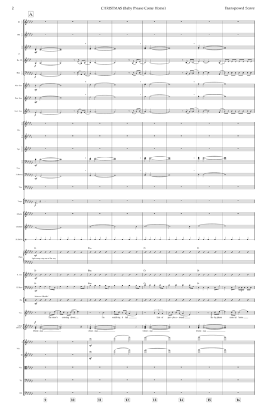 Christmas (Baby Please Come Home) Full Orchestra scores gallery preview page 2