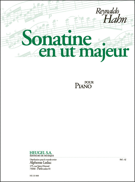 Sonatine En Ut Majeur Pour Piano