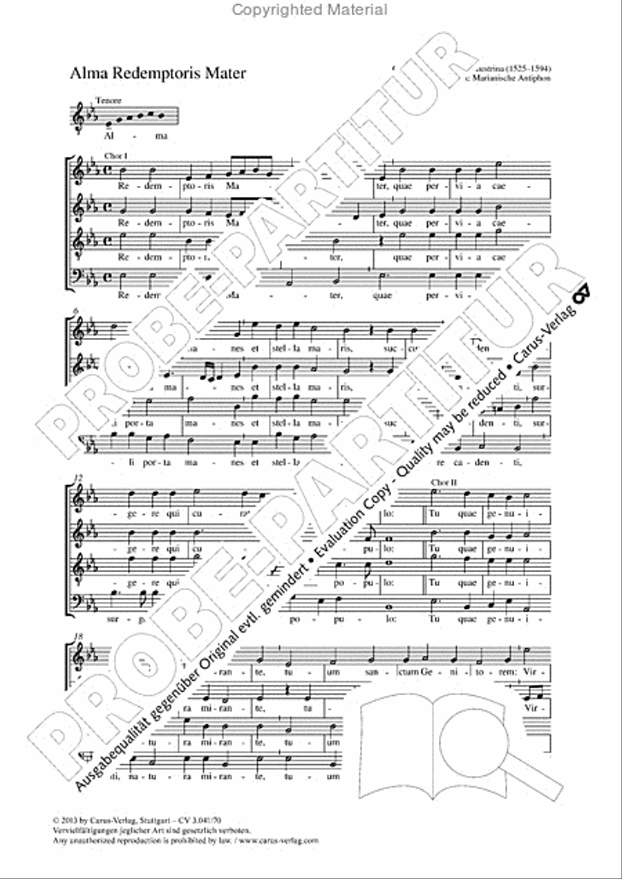 Alma redemptoris mater 4-Part scores gallery preview page 2