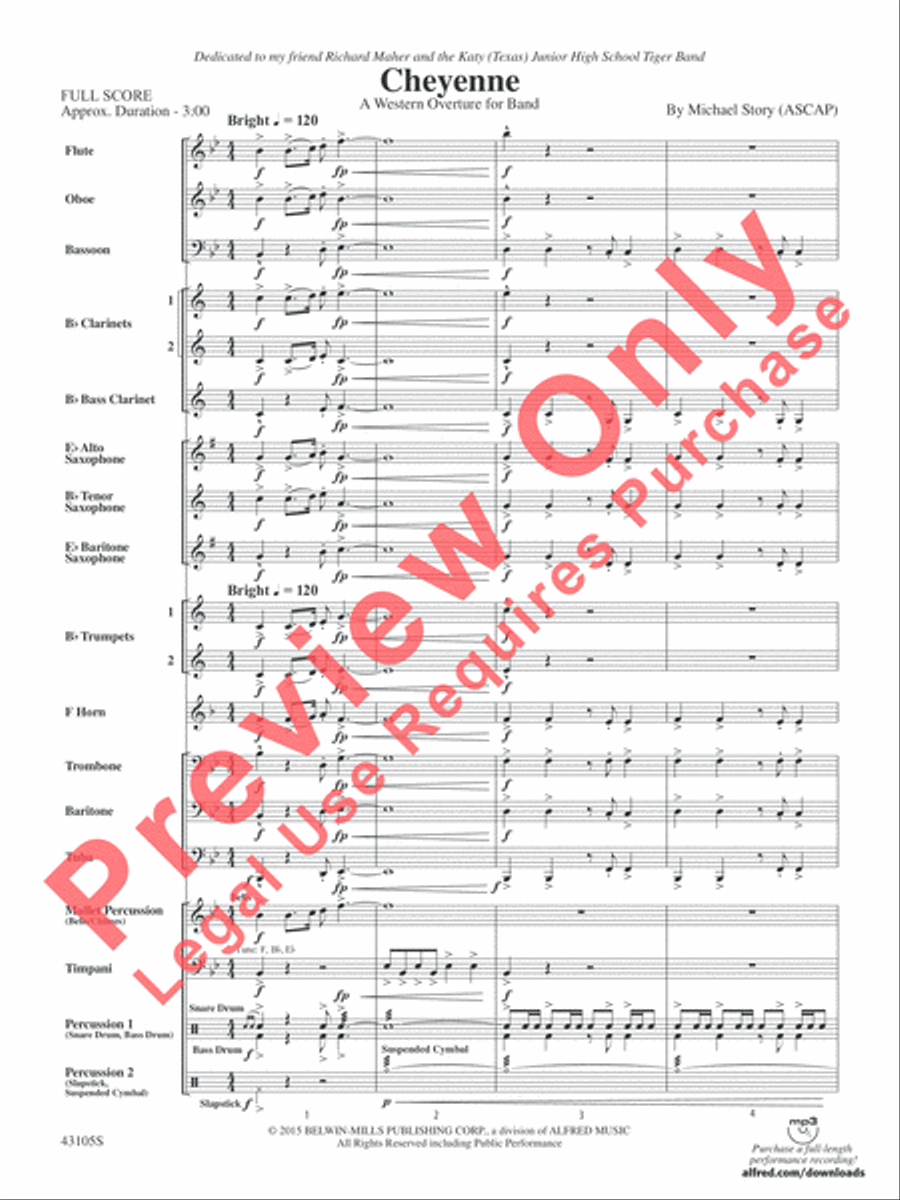 Cheyenne Concert Band scores gallery preview page 3